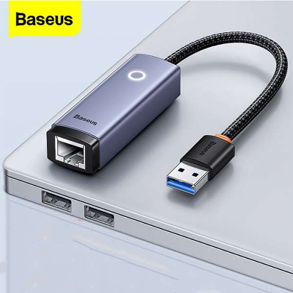 Baseus Hub Lite Series USB to RJ45 LAN Port Ethernet Adapter - AppleMe