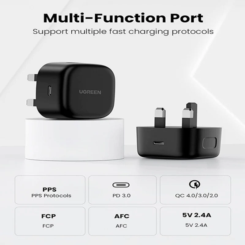 UGREEN 50577 25W PD Fast Charger + USB Type-C Cable UK - Image 4