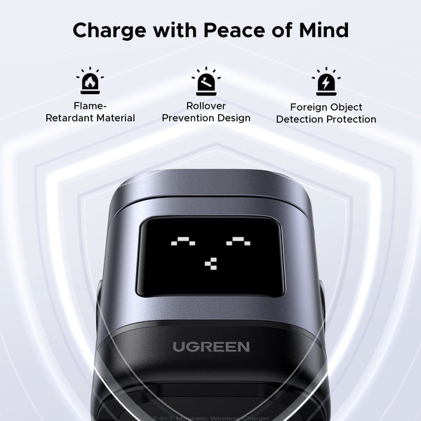 UGREEN 45775  Uno 2-in-1 15W Magnetic Wireless Charger - Image 5