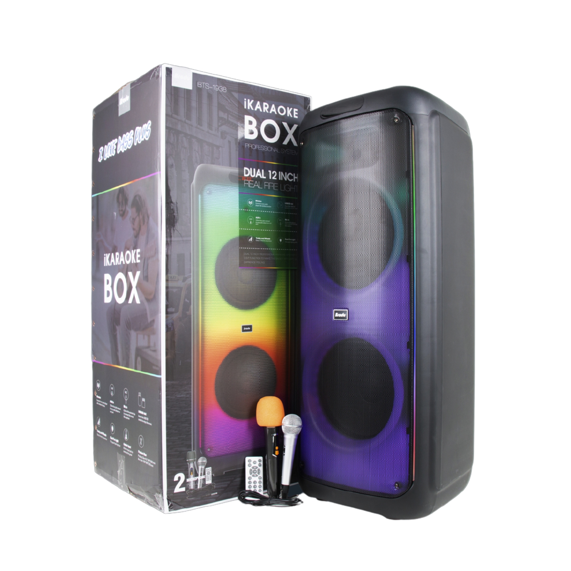 Brodu BTS-1938 Bluetooth Karaoke Speaker - Image 2