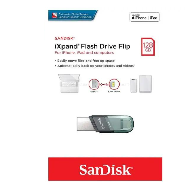 SanDisk iXpand 128GB Flash Drive Flip - Image 2