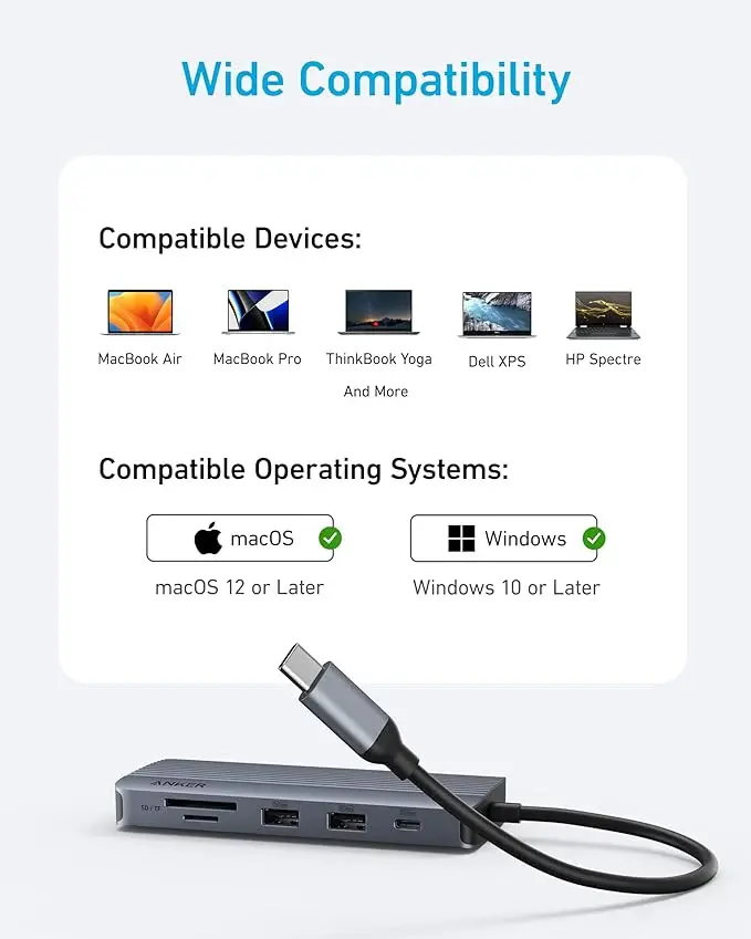 Anker A83C2HA1 USB-C Hub (10-in-1, Dual Display) - Image 3