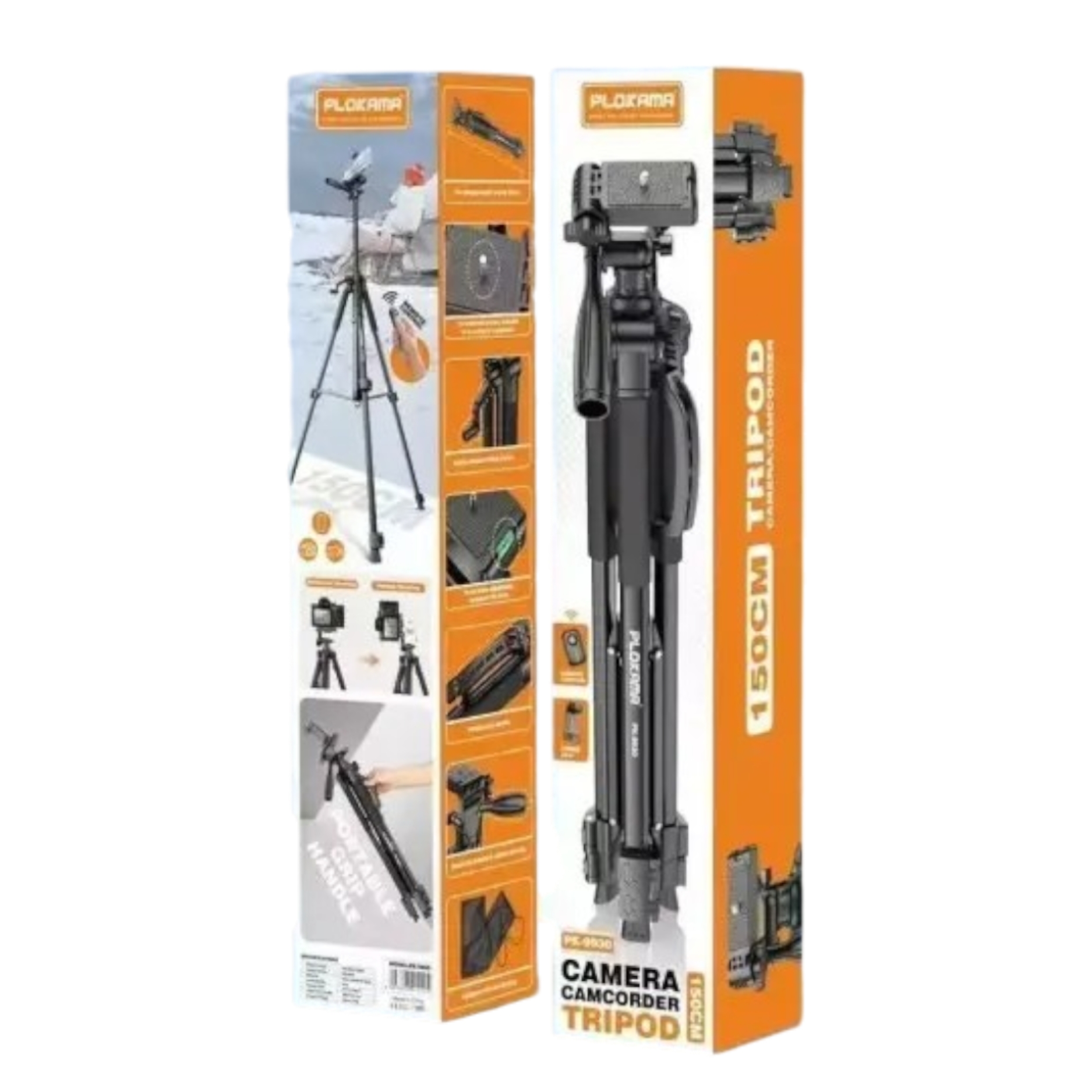 PLOKAMA PK-9990 Tripod – 180cm Professional Stand for Cameras & Camcorders, Mobile Phones - Image 2