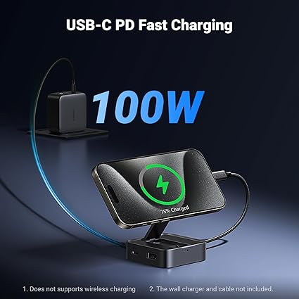 UGREEN 35590 Revodok Magnetic Docking Station with 4K @ 60Hz HDMI USB-C & USB-A 100W PD Fast Charge - Image 3