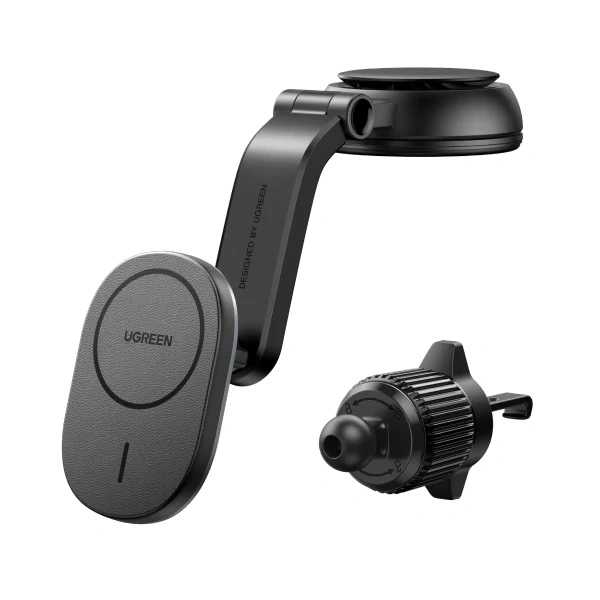 UGREEN 15120 Magnetic Car Holder With Wireless Charger A/C and Dashboard - Image 2