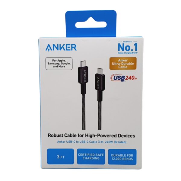 ANKER A8060H11 Zolo Type-C To Type-C 3.3ft 240w Cable - Image 4