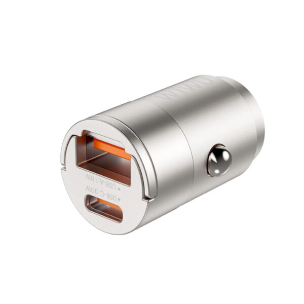 WIWU WI-QC028 Nano 30W Fast Car Charger Titanium - Image 4