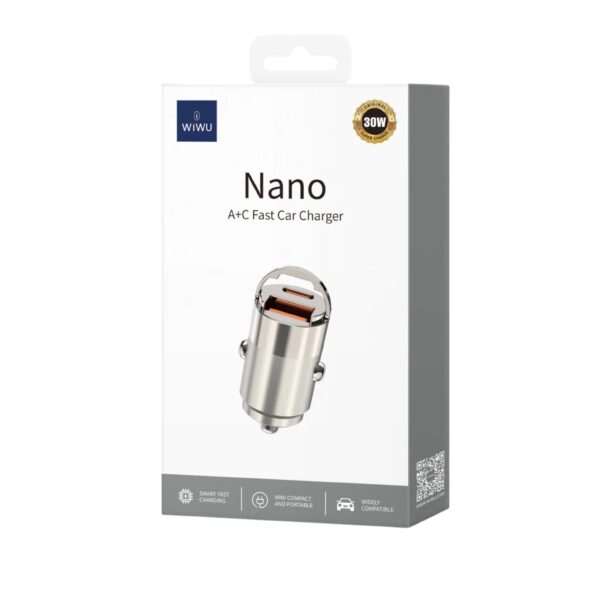 WIWU WI-QC028 Nano 30W Fast Car Charger Titanium - Image 5