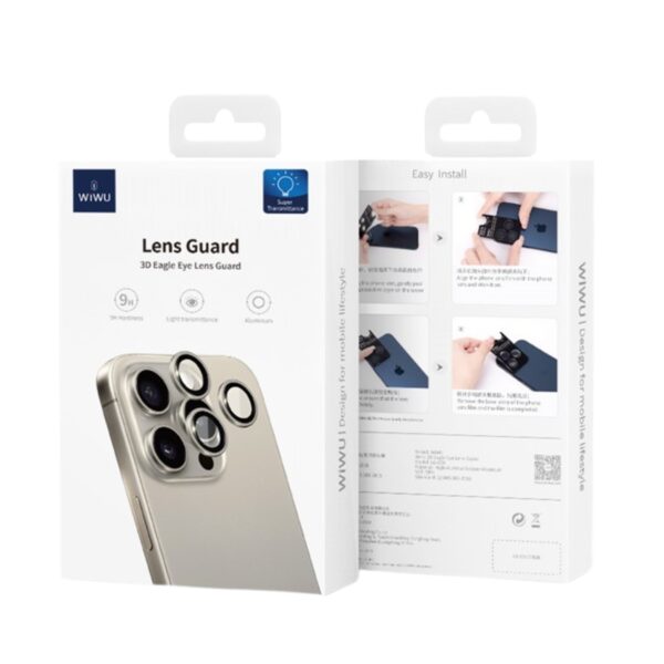Wiwu LG-005 Lens Guard For iPhone 15/15 Plus Yellow - Image 3