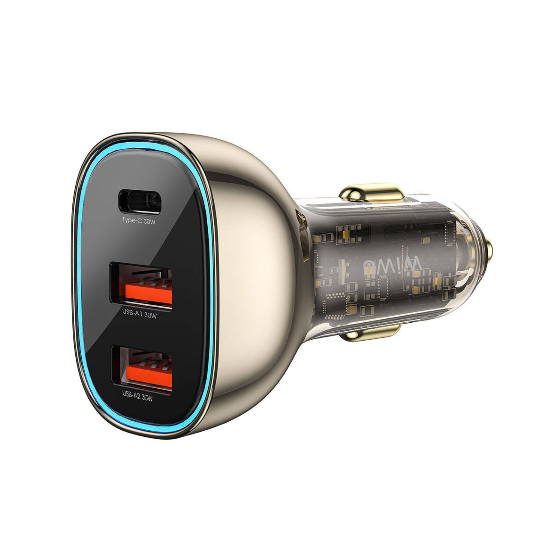 Wiwu Wi-QC013 90w Geek Car Charger Clear - Image 2