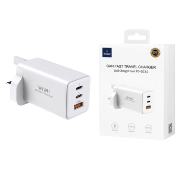 Wiwu Wi-U024 Ark 65w Gan Fast Charger 3pin - Image 2