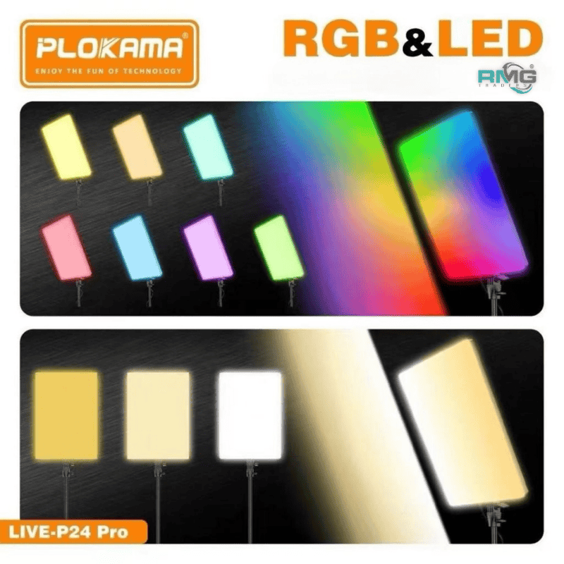 PLOKAMA LIVE-P19 Pro 19/24 Inch RGB Panel Light - Image 4