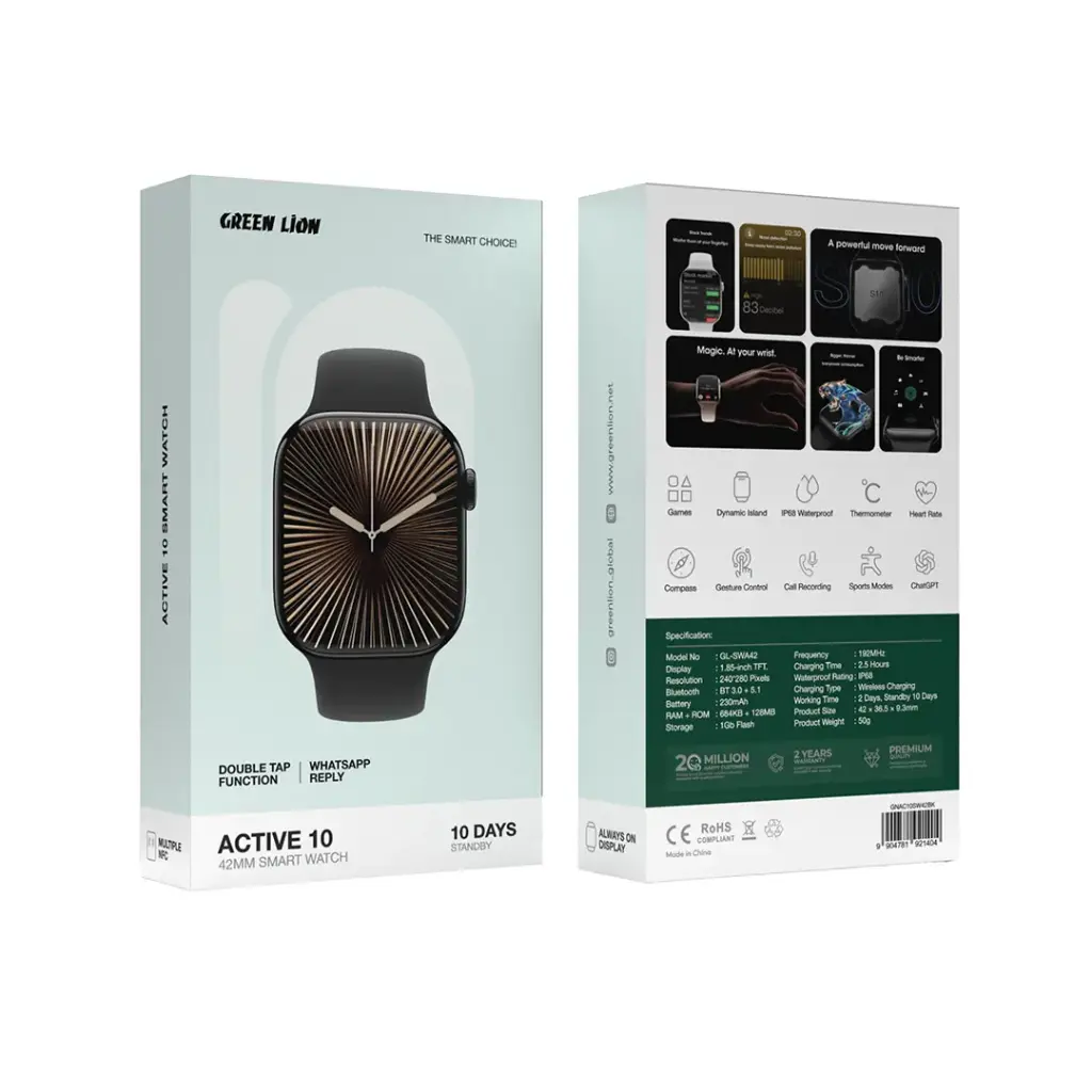 Green Lion GL-SWA32 Active 10 42mm Smart Watch - Image 2