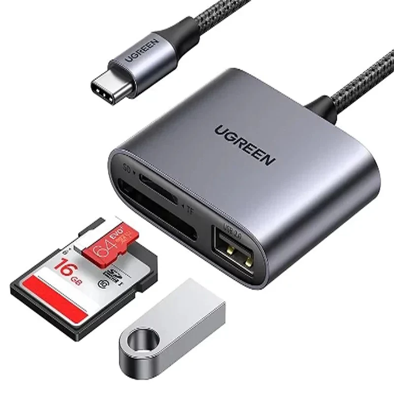 UGREEN 80798 USB-C To SD/TF + USB 2.0 Memory Card Reader - Image 3