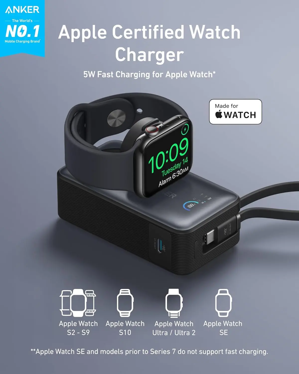 Anker MagGo Power Bank 35W Max PD 10000mAh for Apple Watch A1657 - Image 6
