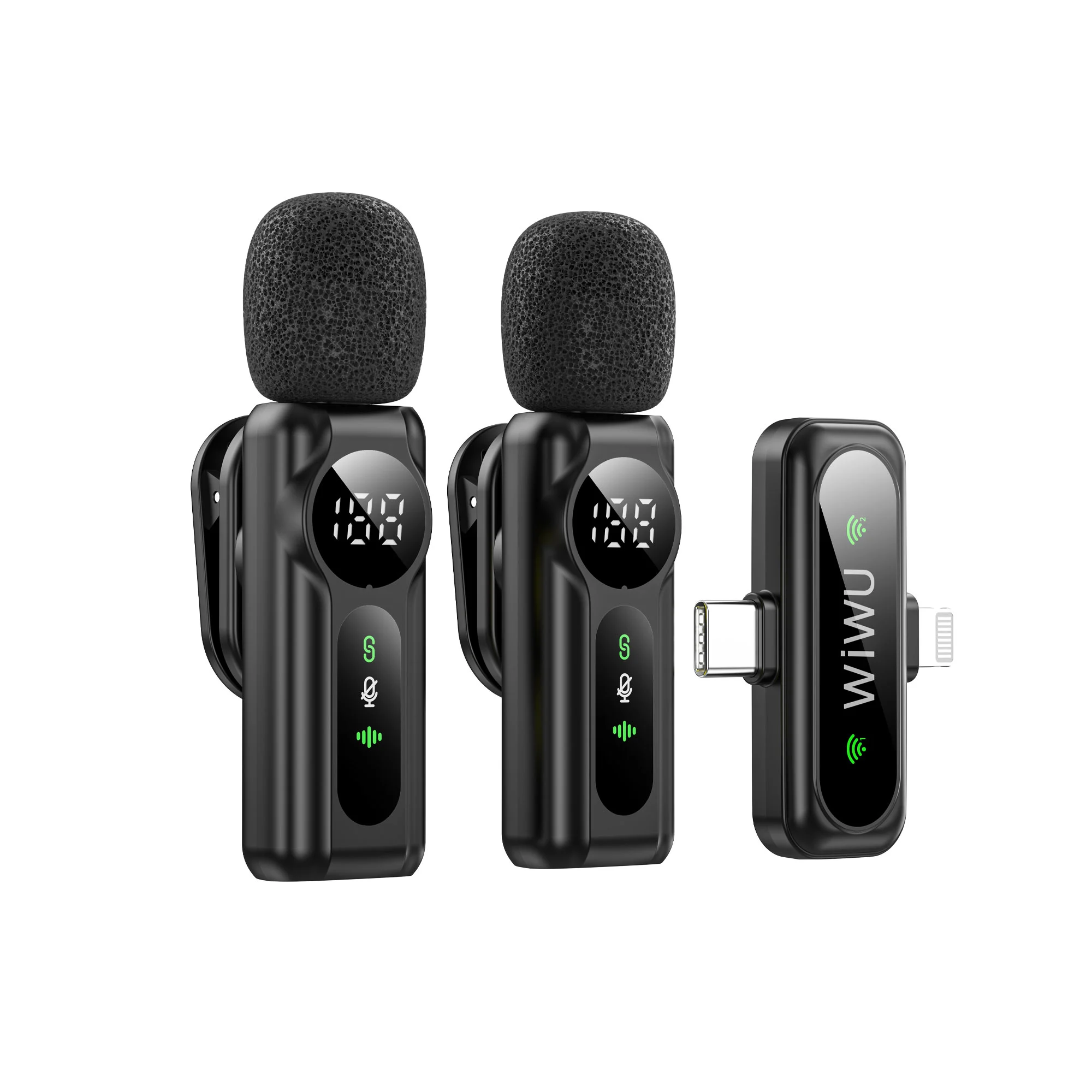 WiWU WI-WM007 Dual Wireless Lavalier ANC Microphone - Image 5
