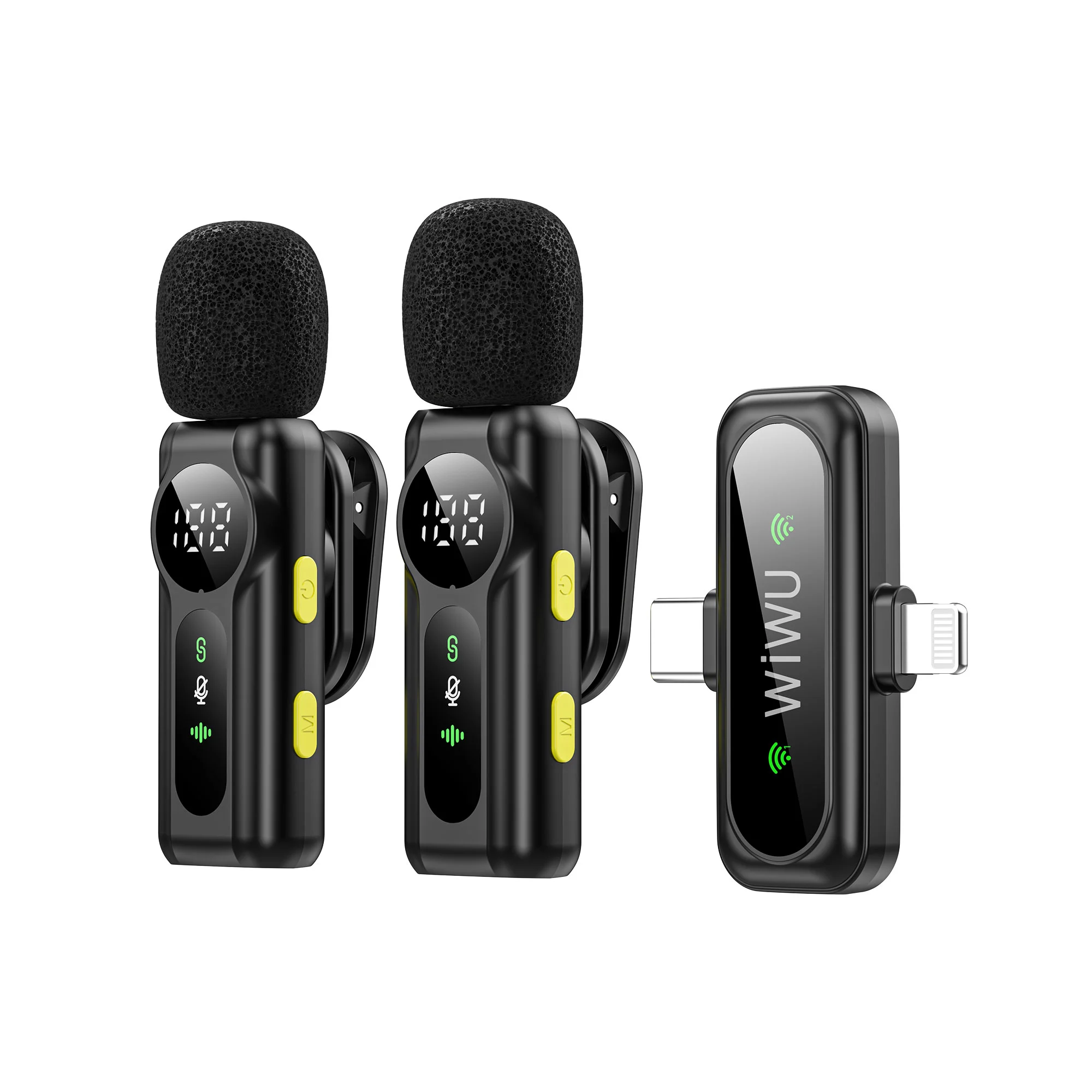 WiWU WI-WM007 Dual Wireless Lavalier ANC Microphone - Image 4