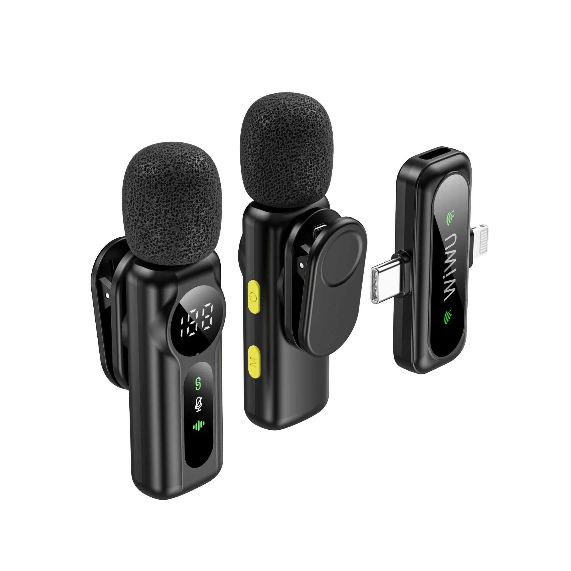 WiWU WI-WM007 Dual Wireless Lavalier ANC Microphone - Image 2