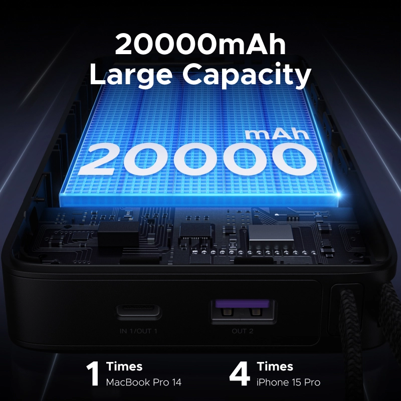 UGREEN 55996B Nexode 67W 20000mAh Fast Charging Power Bank - Image 4