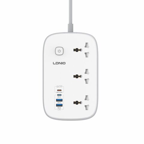 LDNIO SC6 3 Power Socket 3250W 2 USB + 2 PD Extension Power Cord