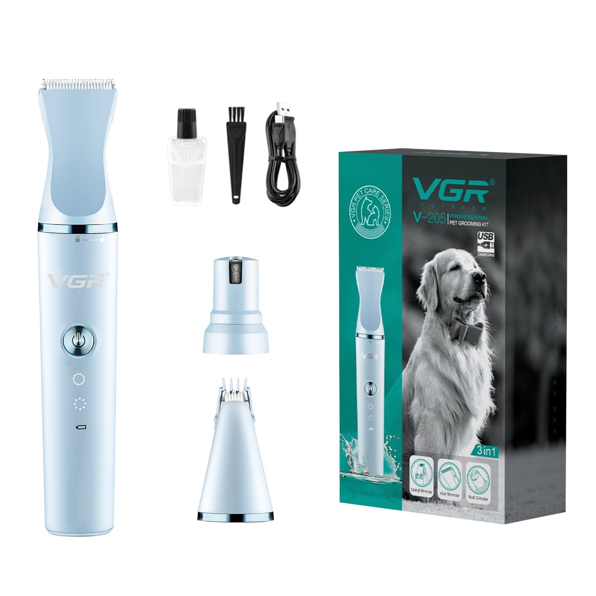 VGR V-205 Dog Clippers for Grooming Trimmer