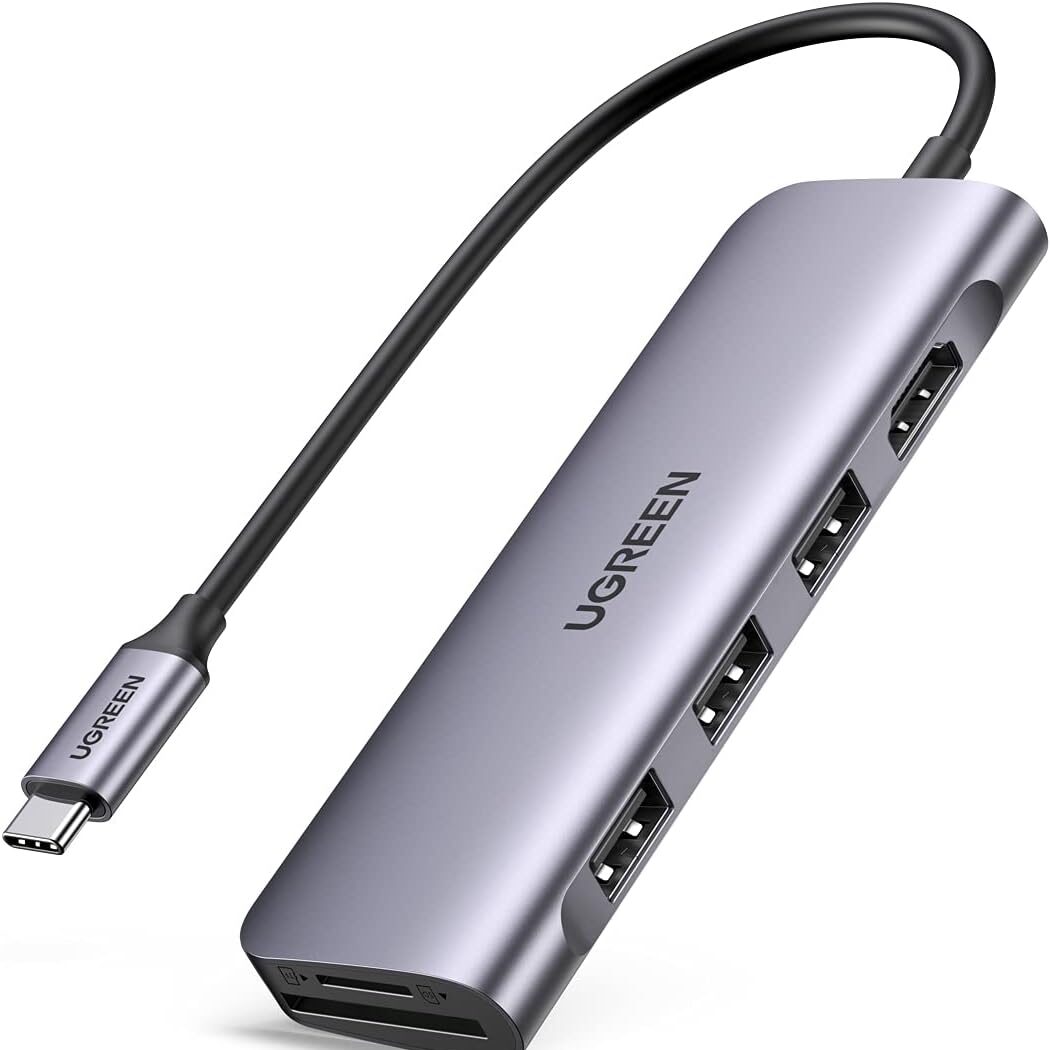 UGREEN 20956A Revodok USB C Hub 6 in 1 USB C Dongle 4K HDMI 3 USB 3.0 Ports