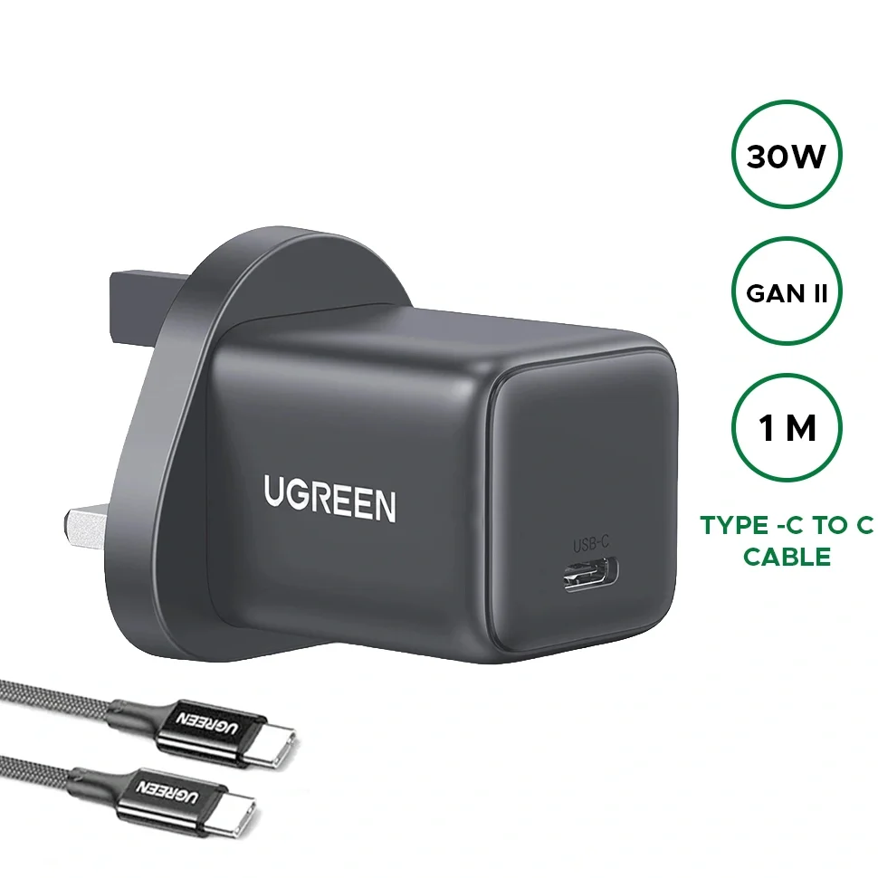 UGREEN 75958 30W Type-C GaN Fast Charger with Type-C Cable