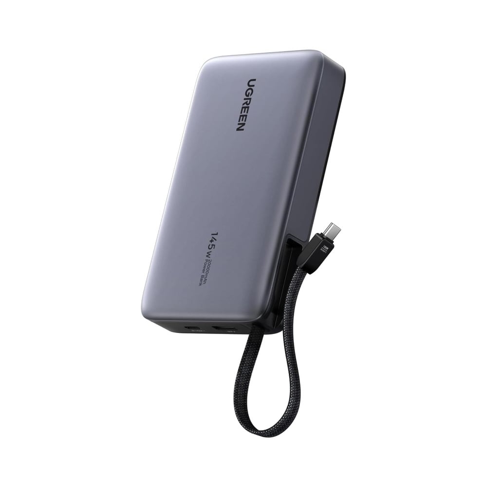 UGREEN 55992B 20000mAh 145W Power Bank with Built-in Cable
