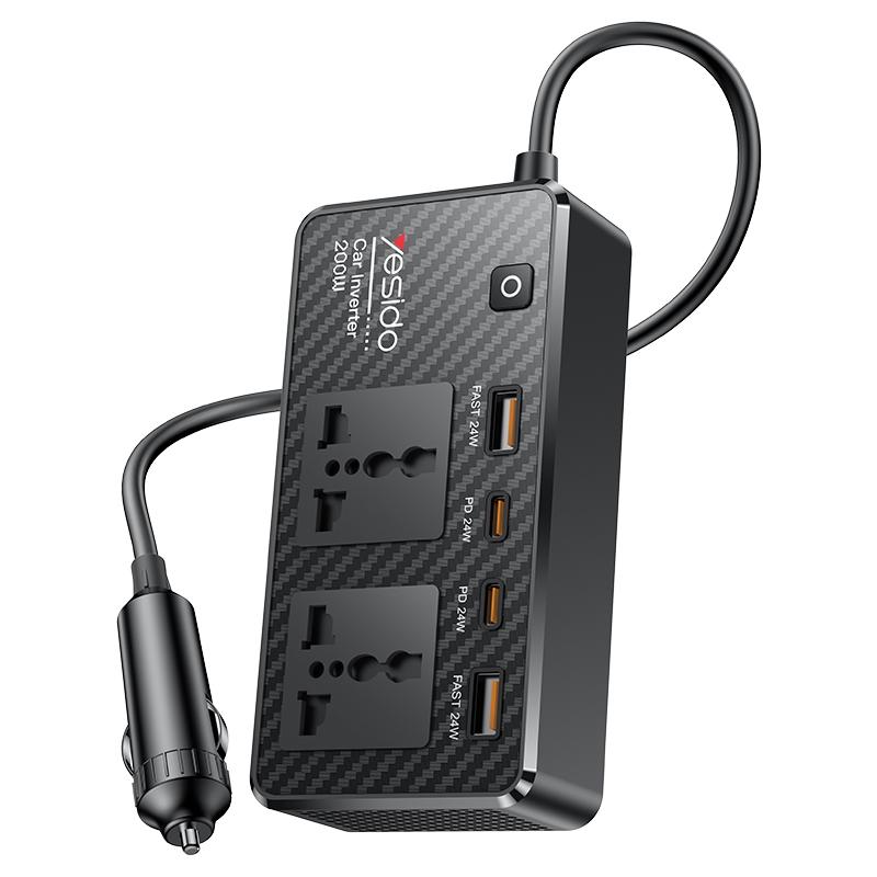 Yesido VC07 200W AC220V Multifunctional Car Inverter