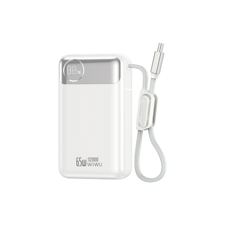 WiWU T132 Power Plus 65W Built-in Cable Power Bank