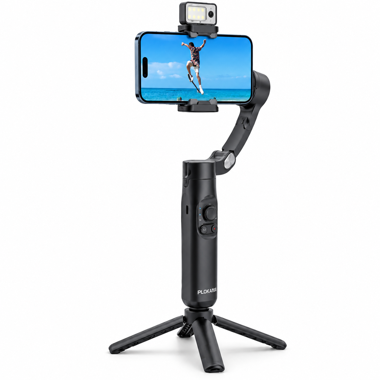 PLOKAMA-x5 Pro Tripod AI with Ring Magnetic for Smartphone Gimbal